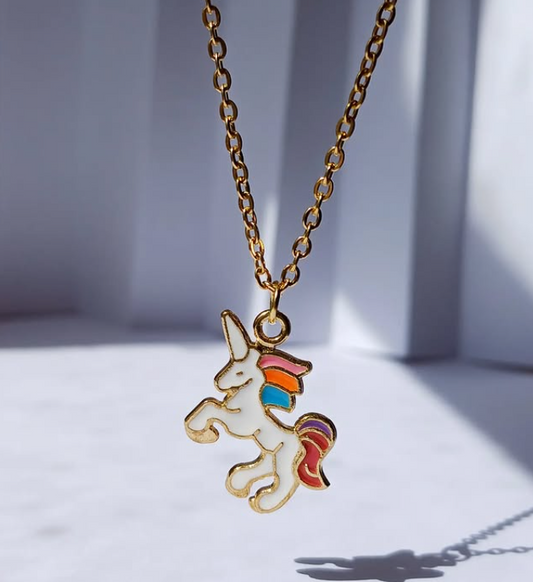 Golden Unicorn Necklace