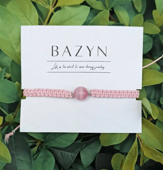 Pink cat eye bracelet