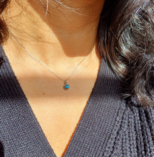 Dainty birthstone necklace