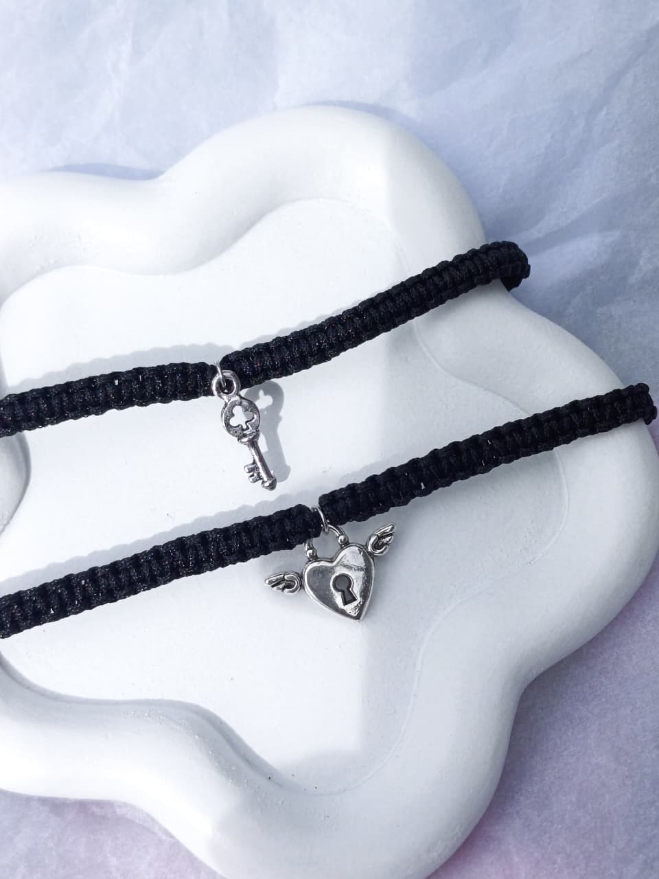 Key of heart pair Bracelet