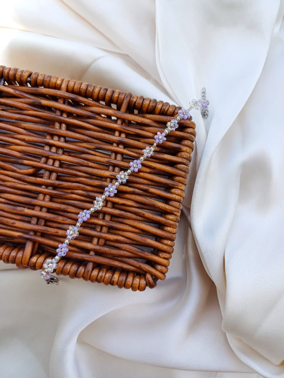 Silver daisy bracelet/Necklace