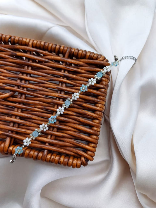 Silver daisy bracelet/Necklace